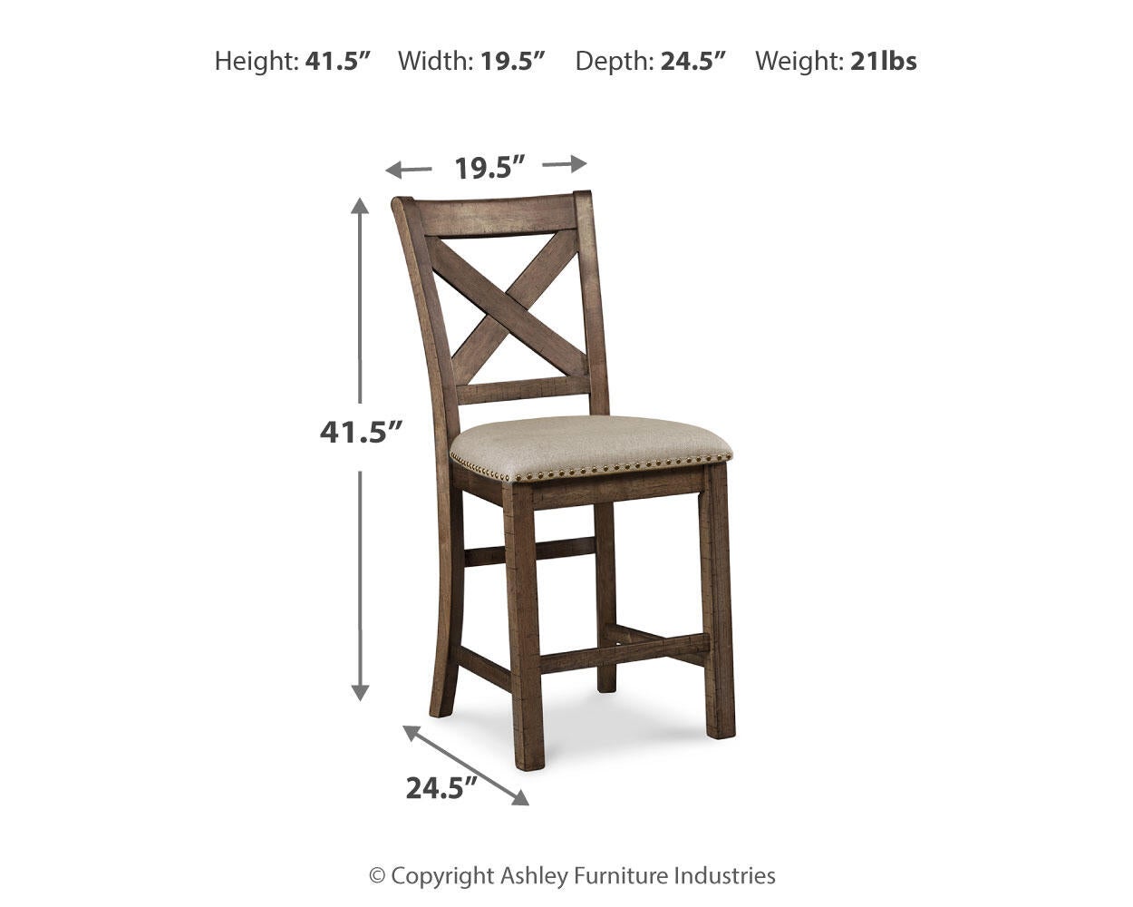 Moriville Upholstered Barstool (2/CN)