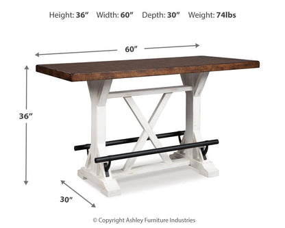Valebeck RECT Dining Room Counter Table