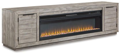 Naydell 92" TV Stand with Electric Fireplace