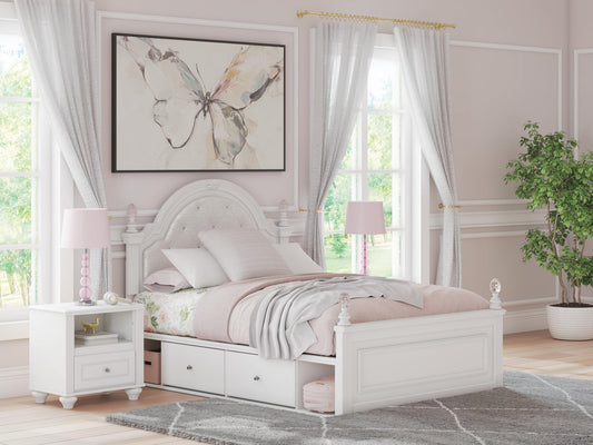 Kozlani Full Upholstered Panel Bed with Storage