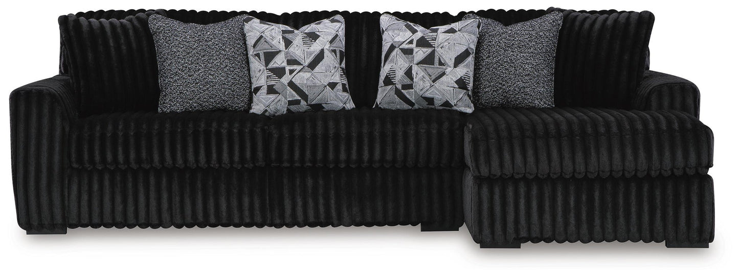 Midnight-Madness 3-Piece Sectional with Chaise
