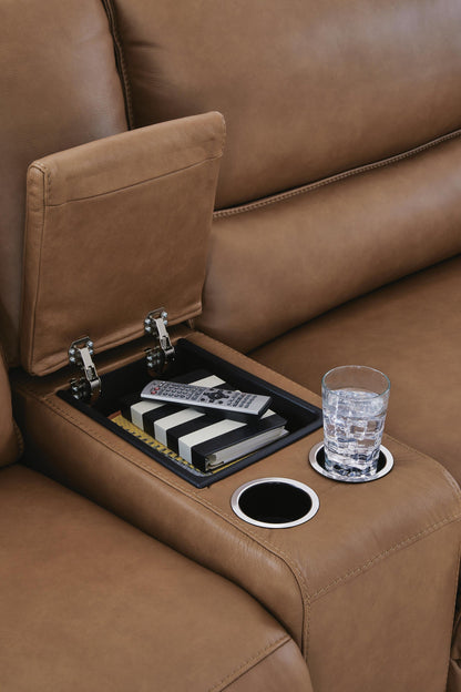 DeepWakes 5-Piece Reclining Sectional with Double Chaise and Storage Consoles