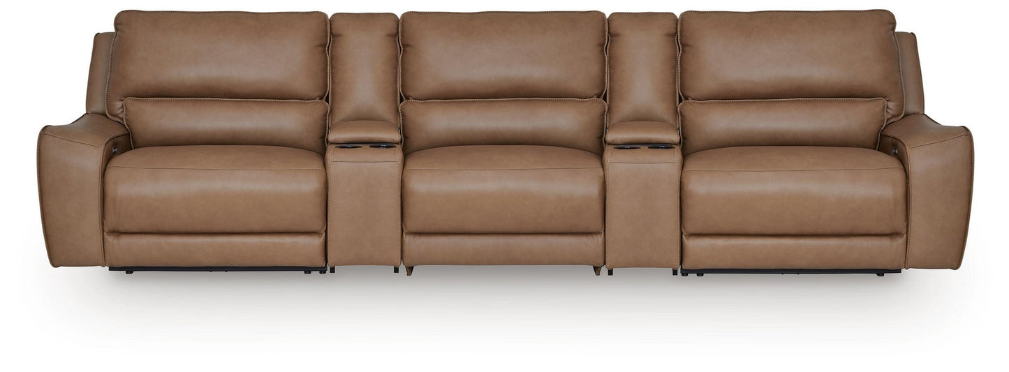DeepWakes 5-Piece Reclining Sectional with Storage Consoles
