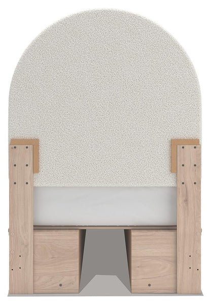 Arloster Twin Upholstered Panel Bed with Storage