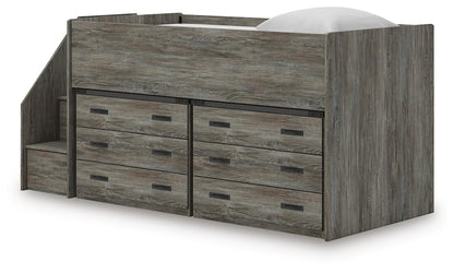 Frandern Twin Loft Bed with Drawer Storage
