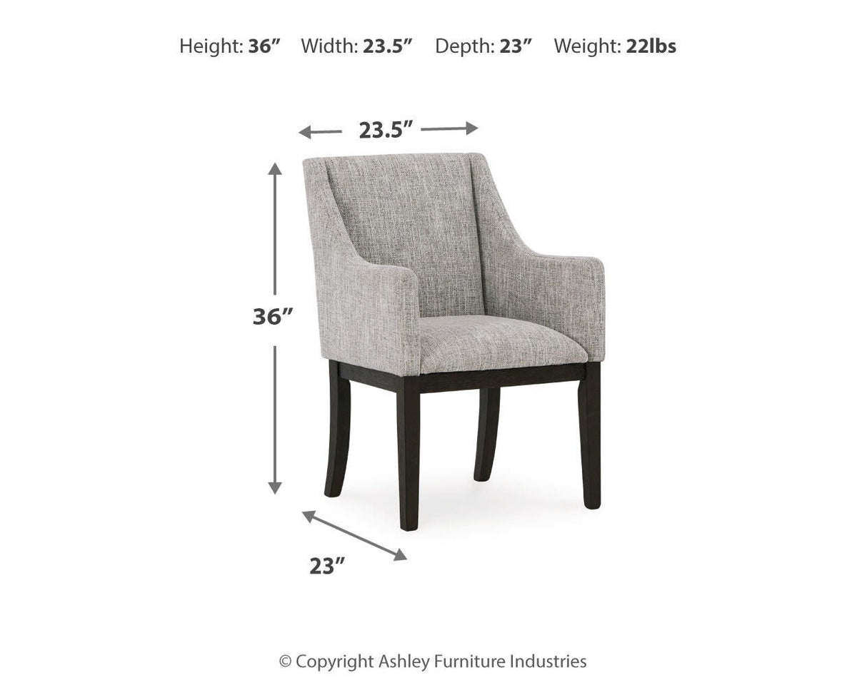 Burkhaus Dining UPH Arm Chair (2/CN)