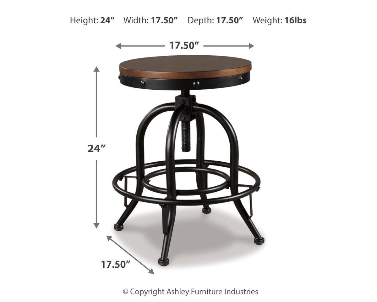 Valebeck Swivel Barstool (2/CN)