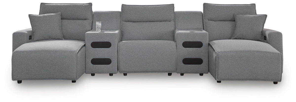 Modmax II 5-Piece Power Reclining Sectional with Chaise and Audio Consoles
