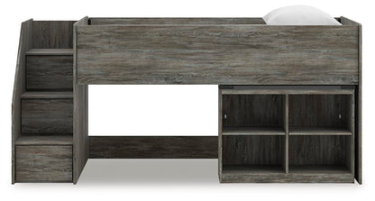 Frandern Twin Loft  Bed with Bookcase Storage