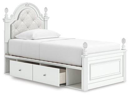 Kozlani Twin Upholstered Panel Storage Bed