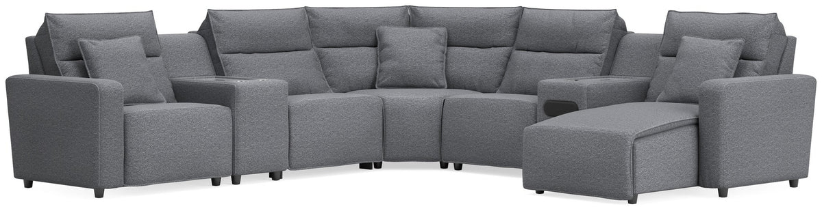 Modmax II 7-Piece Power Reclining Sectional with Chaise and Audio System