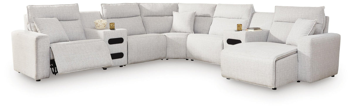 Modmax II 7-Piece Power Reclining Sectional with Chaise and Audio Consoles
