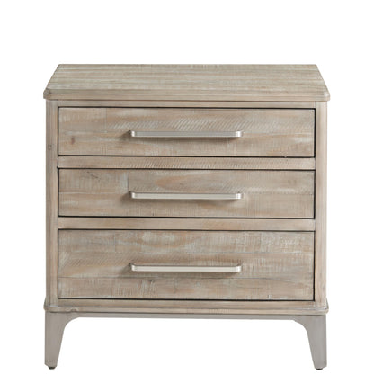 Intrigue - 3 Drawer Nightstand - Light Brown