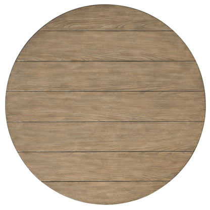 Barrington - 2 Tone Round Cocktail Table - Antique Oak / Matte Black