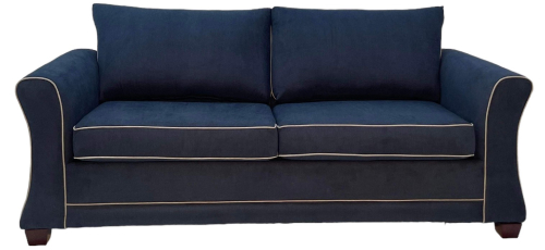 Blue White Line Couch